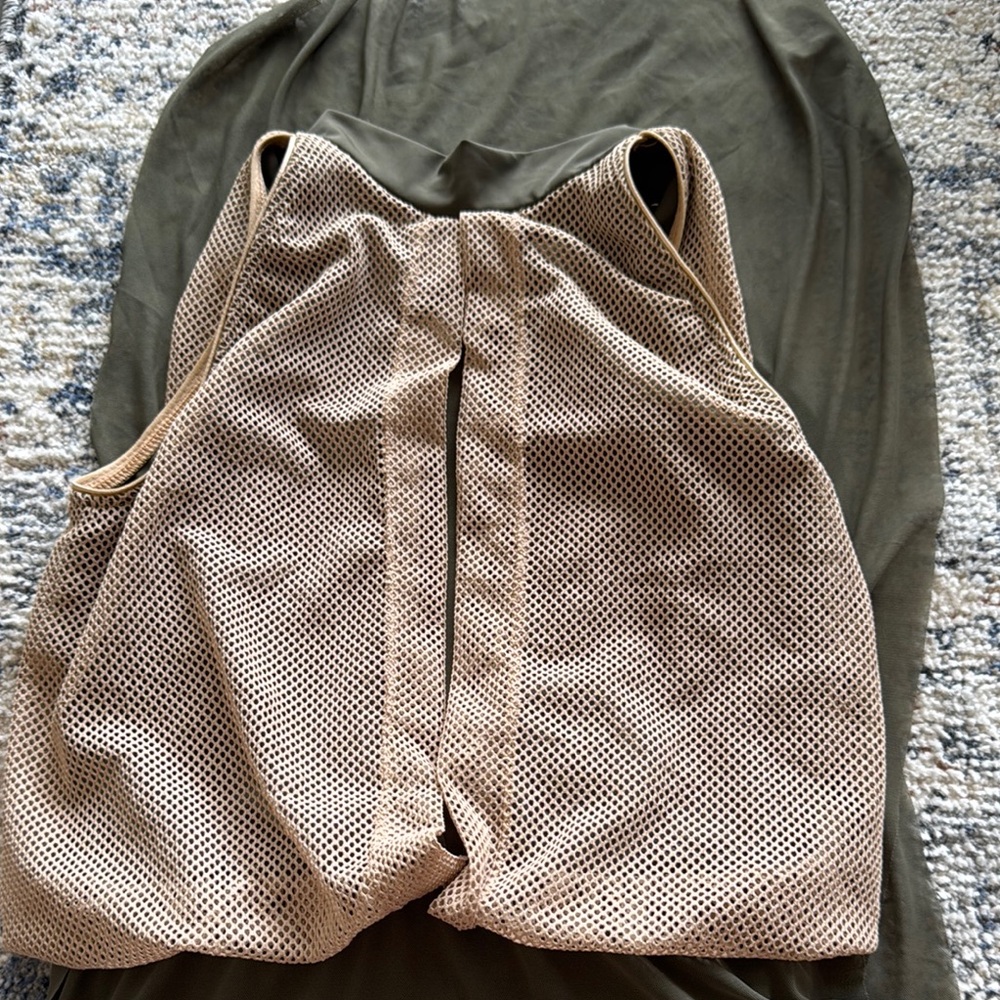 Tenth House Beige Mesh Tank Top